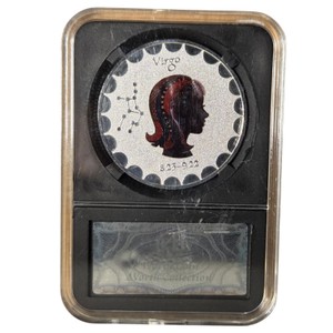 Virgo Zodiac Silver-Tone Commemorative Coin in Worth Coin Display Holder