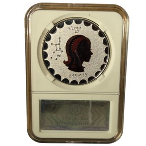 Virgo Zodiac Silver-Tone Commemorative Coin in Worth Coin Display Holder