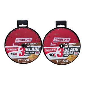 Lot of 6 Diablo 7-14 24T Framing Circular Saw Blades D0724R3  2 Packs