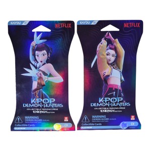 Lot of 2 KAYOU Netflix K-Pop Demon Hunters Energy Edition Trading Card Packs  8 Cards Each
