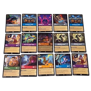 15 Disney Lorcana TCG Card Lot Set 13 Lilo Grandma Wu Beast Abu Kanga