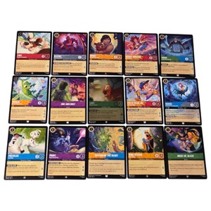 15 Disney Lorcana TCG Card Lot Kenai Wendy Darling Lady Fix-It Felix Jr.
