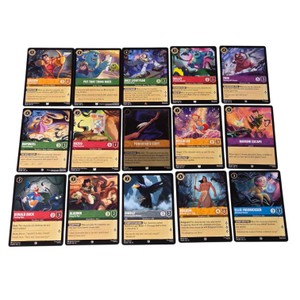 15 Disney Lorcana TCG Card Lot EN13 Buzz Lightyear Rapunzel Sulley Gaston