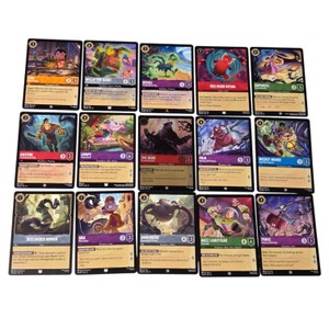 15 Disney Lorcana TCG Card Lot EN13 Lilo Rapunzel Mickey Heihei Buzz