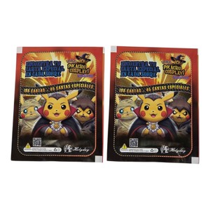 2 Pikachu Cosplay Trading Card Packs Spanish 5 Cards Each Specialty Set