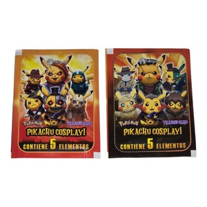2 Pikachu Cosplay Horror Trading Card Packs Spanish 5 Cards Each