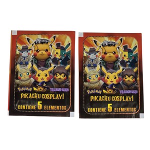2 Pikachu Cosplay Horror Trading Card Packs Spanish 5 Cards Each