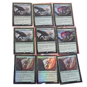 9 Magic The Gathering Dinosaur Card Lot Ghalta Ripjaw Raptor Drover of the Mighty