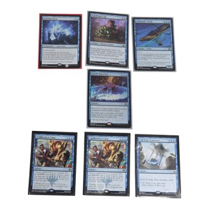 7 Magic The Gathering Blue Rare Card Lot  Barals Expertise Foil, Confiscation Coup