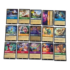 Disney Lorcana TCG 15-Card Lot  Maximus, Violet Parr, Captain Hook, Boo & More