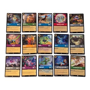 Disney Lorcana TCG 15-Card Lot  HeiHei, Robin Hood, Darkwing Duck, Stitch & More