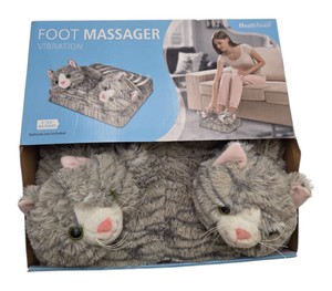 Health Touch Cat Foot Massager Vibration Relaxing Plush Comfort