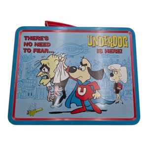 Vintage Underdog Theres No Need To Fear Tin Lunchbox Retro Cartoon Collectible