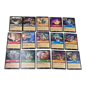 Disney Lorcana TCG 15-Card Lot  Ming Lee, Belle, Mickey Mouse, Stitch & More