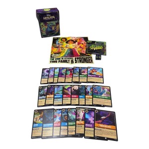 Disney Lorcana TCG Attack on the Vine 24-Card Lot w Storage Box, Dice & Inserts