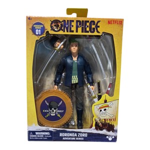 Netflix One Piece Roronoa Zoro Adventure Series 01 Action Figure w Swords & Base