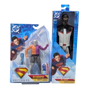 DC Studios Superman Action Figure Lot  Metamorpho & Mr. Terrific Spin Master