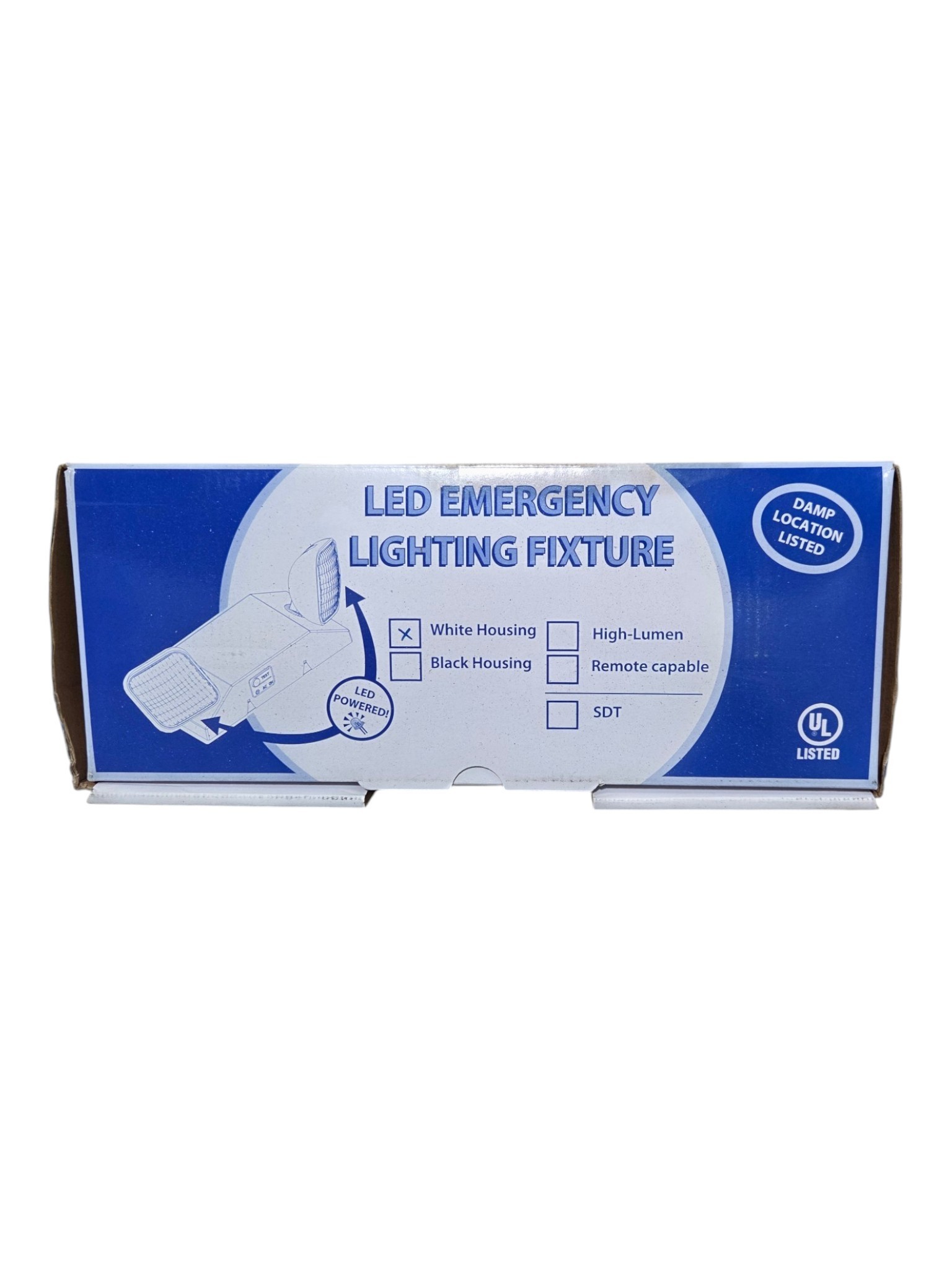 LED Emergency Lighting Fixture White Housing Open Box