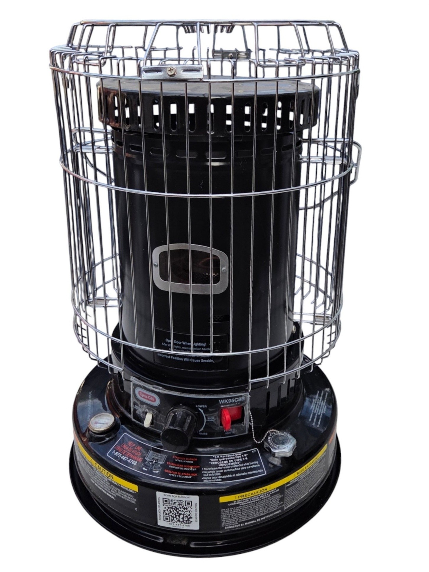 Dyna-Glo WK95C8B Kerosene Portable Heater 23,800 BTU With Wire Safety Cage