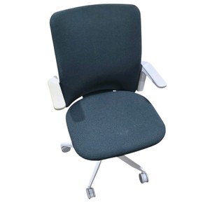 $1,600 Retail  Used. Humanscale Path Ergonomic Task Chair  Adjustable Arms, Upholstered Seat & Back, White Frame & Casters 