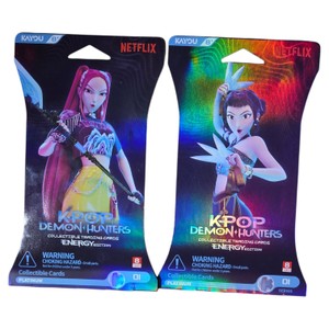 2 KAYOU Netflix KPop Demon Hunters Energy Edition Trading Card Packs  16 Cards