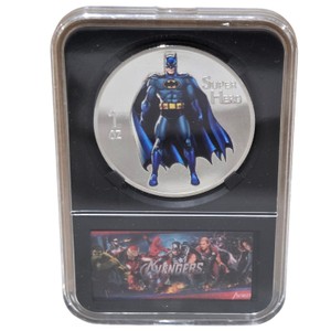 Batman 2014 Colorized 1 oz Round  Untested  As Found