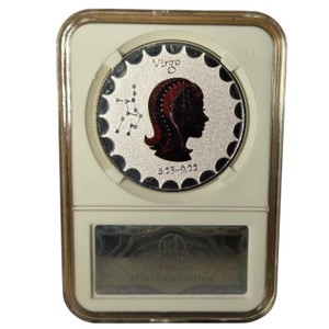 Virgo Zodiac Collector Coin in Display Slab  Worth Coin Worth Collection