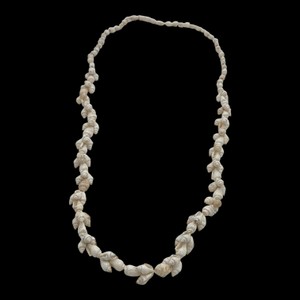 White Seashell Cluster Statement Necklace Coastal Beach Jewelry