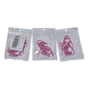 Lot of 3 Packs Pink Screw-In Coat Hooks  24 Hooks with 48 Screws