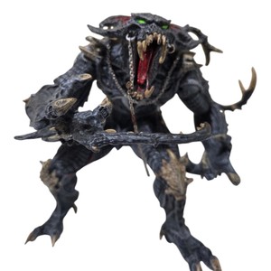 Dark Monster Demon Action Figure With Chains  Spawn Style Creature Figure