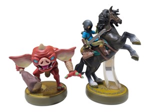 Nintendo Amiibo Figure Lot  Legend of Zelda Style Horse Rider & Red Goblin Figures