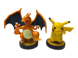 Nintendo Amiibo Pokmon Charizard & Pikachu Figures, Lot of 2