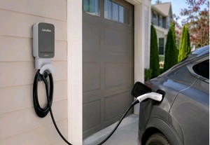 JuiceBox 40 Amp Smart EV Charging Station Level 2 Hardwired Charger w 25 Ft Cable, Bracket, Keys & Box