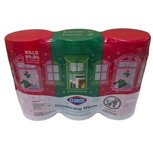 Clorox Disinfecting Wipes 3-Pack Holiday Design, 225 Total Wipes