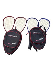 Lot of 4 Speedminton Racquets With 2 Carry Bags