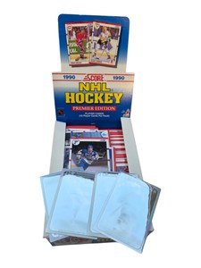 1990 Score NHL Hockey Cards With Display Box & Upper Deck Hologram Cards