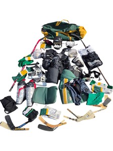 Large Mixed Hockey Equipment Lot  CCM, Easton, JOFA, Tackla, Skates, Helmets, Pads & Sticks