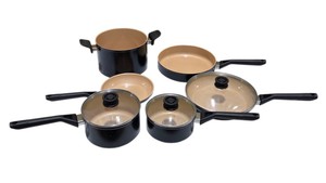 Ninja Induction Safe Cookware Set Pots Pans Glass Lids 8 10.25 1.5QT 2.5QT 3QT 6QT