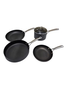 Calphalon Classic Nonstick Cookware Lot - 4 PansPots With Glass Lid