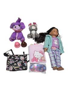 Our Generation Doll, Madden Girl Purse, Hello Kitty Notebook, Plush Toys & Kids Accessories Lot