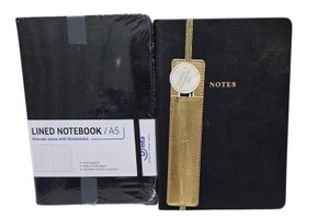 2 Black Lined Notebooks Journals