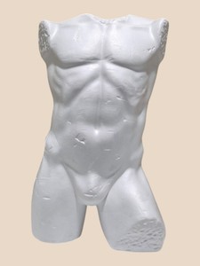 White Styrofoam Male Torso Mannequin Display Figure