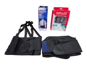 Back Brace & Work Belt Support Lot - Mueller & Walgreens