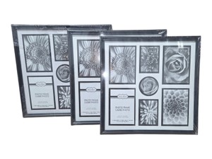 Set of 3 Black Multi-Opening Collage Photo Frames - New in Plastic