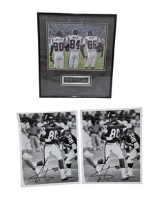 Minnesota Vikings Football Photo Lot  2 Signed #80 Photos & Framed Carter Moss Reed Photo 
