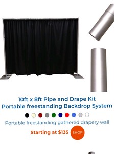 OnlineEEI Portable Free Standing Backdrop System With Carrying Bag, No Drape