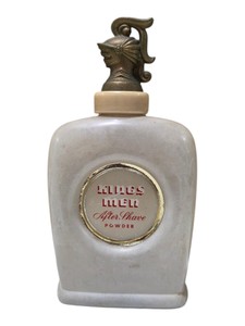 Vintage Kings Men After Shave Powder Bottle with Knight Helmet Cap 6 12 oz
