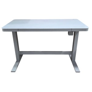 Twin Star Home 47 Ashford Adjustable Height Desk, Light Silver Glass Top Electric Sit Stand Desk With Drawer & USB Ports, E3 Error, Stuck at 29.5 In