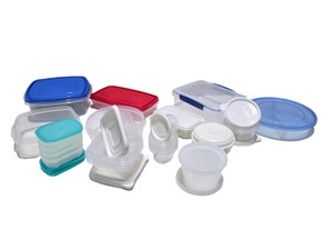 Assorted Plastic Food Storage Containers & Lids Lot - Mixed Sizes
