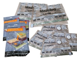 Vacuum Storage Bag Lot of 9 bags - Essentials Large & MagicBag LargeMedium Travel Bags